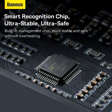 Беспроводное зарядное устройство Baseus Digital LED Display 2in1 Wireless Charger 20W с кабелем USB For type-C 3A 1m BS-W528 (WXSX010101) Black, черный