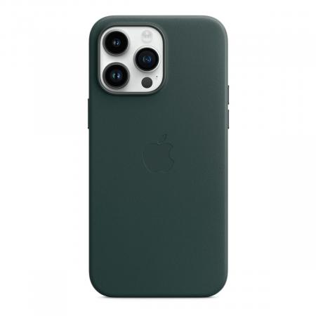 Чехол Leather Case MagSafe для Apple iPhone 14 Pro Max «Forest Green» Зеленый