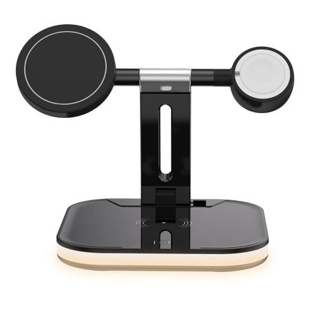 Зарядная станция 4в1 Fast Wireless Charging Station Dock 25W (Led lights)