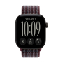 Apple Watch Series 12, 46 мм корпус из алюминия цвета «Black», ремешок Sport Loop цвета «Burgundy Plaid»