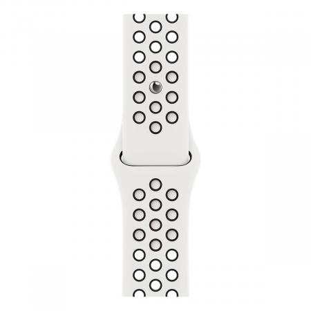 Apple Watch Nike SE (2022), 40 мм корпус из алюминия цвета «Starlight», ремешок Nike Sport Band размера S/M цвета «Summit White/Black» Apple Watch Nike SE (2022), 40 мм корпус из алюминия цвета «Starlight», ремешок Nike Sport Band размера S/M цвета «Summit White/Black»