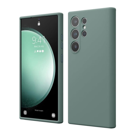 Чехол для Samsung Galaxy S24 Ultra Elago Soft silicone Liquid (EGS24SC68-MGR) Midnight Green, зеленый