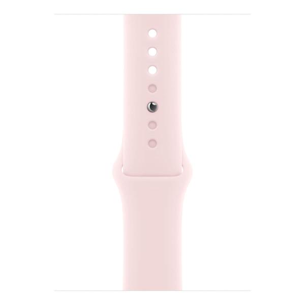 Apple Watch Series 9, 45 мм корпус из алюминия цвета «Pink», ремешок Sport Band размера S/M цвета «Light Pink»