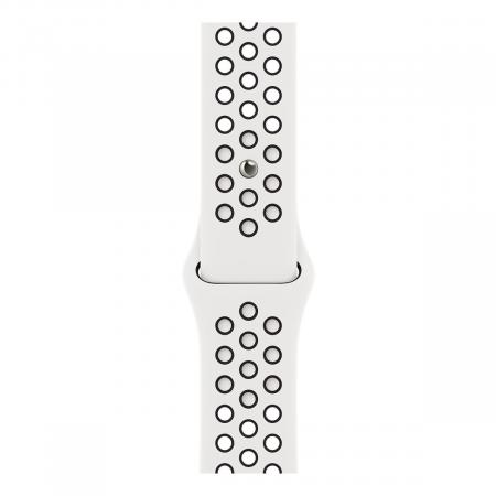 Apple Watch Nike SE (2022), 44 мм корпус из алюминия цвета «Silver», ремешок Nike Sport Band размера S/M цвета «Summit White/Black» Apple Watch Nike SE (2022), 44 мм корпус из алюминия цвета «Silver», ремешок Nike Sport Band размера S/M цвета «Summit White/Black»