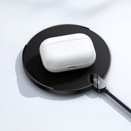 Беспроводное зарядное устройство Baseus Digital LED Display Gen 2 15W CCED000001 (BS-W526) Black, черный