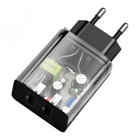 Зарядное устройство Baseus Speed Mini 2 USB-A 10,5 Вт TC-012 (CCFS-R01), черный