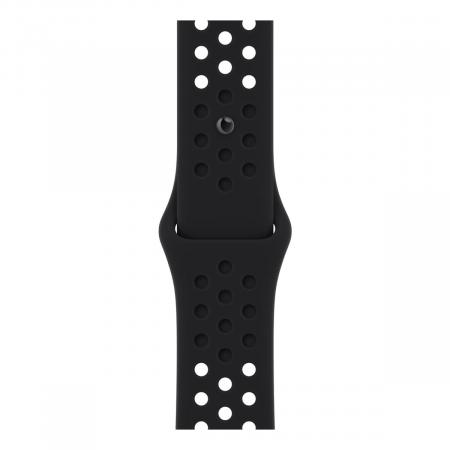 Apple Watch Nike SE (2022), 40 мм корпус из алюминия цвета «Starlight», ремешок Nike Sport Band размера S/M цвета «Black/Black» Apple Watch Nike SE (2022), 40 мм корпус из алюминия цвета «Starlight», ремешок Nike Sport Band размера S/M цвета «Black/Black»