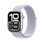 Apple Watch Series 10, 42 мм корпус из алюминия цвета «Silver», ремешок Sport Loop цвета «Blue Cloud»