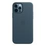 Чехол Leather Case MagSafe для Apple iPhone 12/12 Pro Blue Lake, голубое озеро