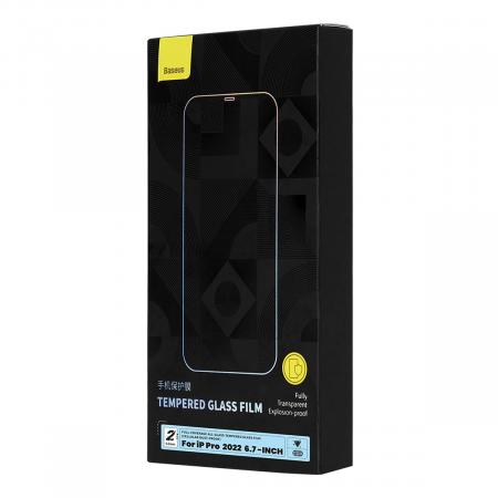 Стекло для iPhone 14 Pro Max Baseus All-glass Dust-proof 1шт +FastStick (SGBL230302) Прозрачное