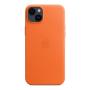 Чехол Leather Case MagSafe для Apple iPhone 14 Plus «Orange»