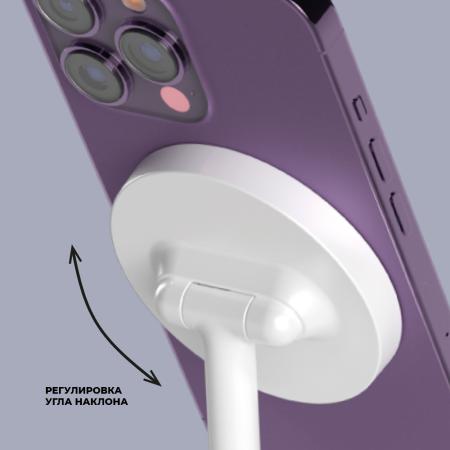 Беспроводная зарядная станция Deppa 3в1 MagSafe iPhone, Apple Watch, Airpods (23155) White, белый Беспроводная зарядная станция Deppa 3в1 MagSafe iPhone, Apple Watch, Airpods (23155) White, белый
