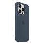 Чехол Silicone Case для Apple iPhone 15 Pro с MagSafe (original) Storm Blue, синий