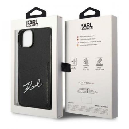 Чехол Karl Lagerfeld для iPhone 14 PU with Cardslot Signature logo Hard (KLHCP14SCSSK) Черный Чехол Karl Lagerfeld для iPhone 14 PU with Cardslot Signature logo Hard (KLHCP14SCSSK) Черный