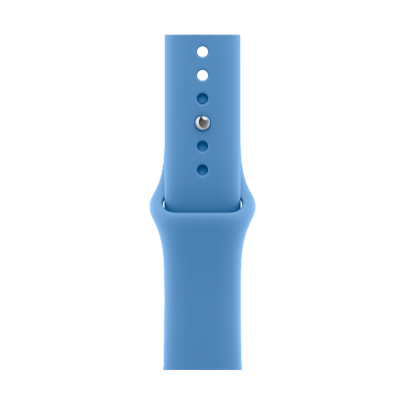 Apple Watch Series 12, 42 мм корпус из алюминия цвета «Space Gray», ремешок Sport Band размера M/L цвета «Wildflower Blue»