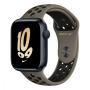 Apple Watch Nike Series 8, 45 мм корпус из алюминия цвета «Midnight», ремешок Nike Sport Band размера S/M цвета «Olive Grey/Black»