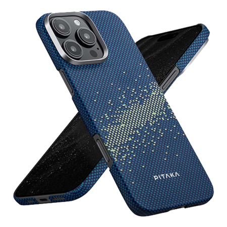 Арамидный чехол для iPhone 16 Pro Max с MagSafe Pitaka Moment StarPeak Ultra-Slim Case (KI1602PMYG)