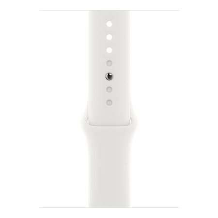 Apple Watch SE (2022), 40 мм корпус из алюминия цвета «Silver», ремешок Sport Band размера M/L цвета «White» Apple Watch SE (2022), 40 мм корпус из алюминия цвета «Silver», ремешок Sport Band размера M/L цвета «White»