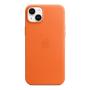 Чехол Leather Case MagSafe для Apple iPhone 14 Plus «Orange»
