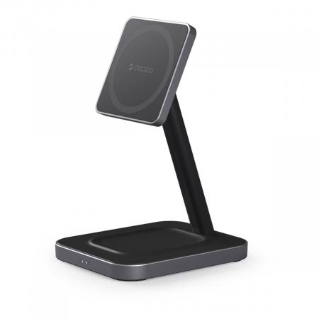 Зарядная станция Deppa 2в1 MageSafe Stand 20W (24016) Black, черный