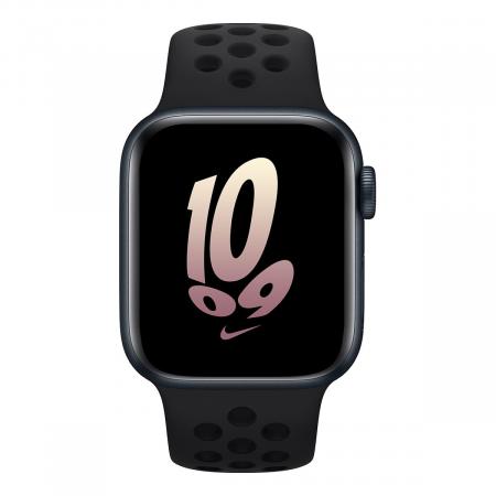 Apple Watch Nike SE (2022), 40 мм корпус из алюминия цвета «Midnight», ремешок Nike Sport Band размера S/M цвета «Black/Black» Apple Watch Nike SE (2022), 40 мм корпус из алюминия цвета «Midnight», ремешок Nike Sport Band размера S/M цвета «Black/Black»