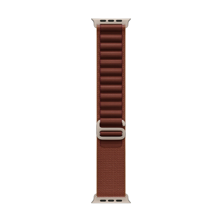 Apple Watch Ultra 4, 49 мм корпус из титана цвета «Natural», ремешок Alpine Loop цвета «Burgundy» размера L