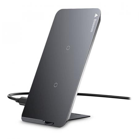 Беспроводное зарядное устройство Baseus Wireless Charger Pad Desktop Holder (WXHSD-01) Black, черный
