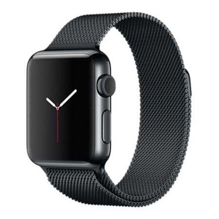 Ремешок Gurdini Milanese Loop (миланский сетчатый-17) Apple Watch 38mm/40mm Space Black