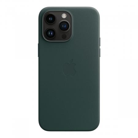 Чехол Leather Case MagSafe для Apple iPhone 14 Pro Max «Forest Green» Зеленый