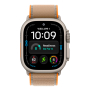 Apple Watch Ultra 4, 49 мм корпус из титана цвета «Natural», ремешок Trail Loop цвета «Sand» размера S/M