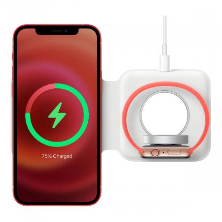 Беспроводное зарядное устройство Apple MagSafe Duo (MHXF3AM) White, белый Беспроводное зарядное устройство Apple MagSafe Duo (MHXF3AM) White, белый