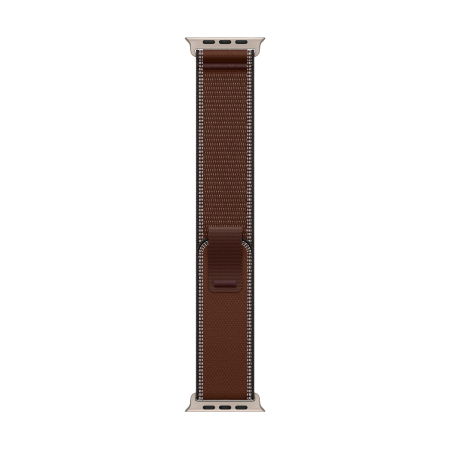 Apple Watch Ultra 4, 49 мм корпус из титана цвета «Natural», ремешок Trail Loop цвета «Dark Umber» размера S/M