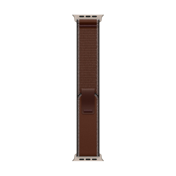 Apple Watch Ultra 4, 49 мм корпус из титана цвета «Natural», ремешок Trail Loop цвета «Dark Umber» размера S/M