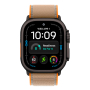 Apple Watch Ultra 4, 49 мм корпус из титана цвета «Black», ремешок Trail Loop цвета «Sand» размера S/M