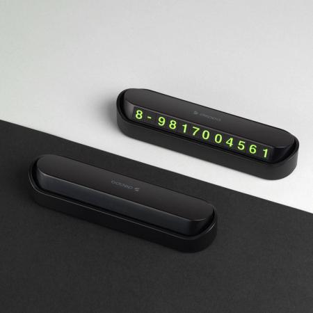Парковочная автовизитка с номером телефона Deppa Parking Card, пластик (47200) Черный
