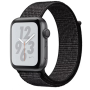Apple Watch Nike+ Series 4, 44 мм, корпус из алюминия цвета «серый космос», спортивный браслет Nike чёрного цвета