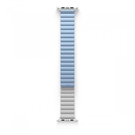 Ремешок UNIQ для Apple Watch 42/44/45/49 мм Revix reversible Magnetic (45MM-REVWHTBLU) Белый/Арктический синий