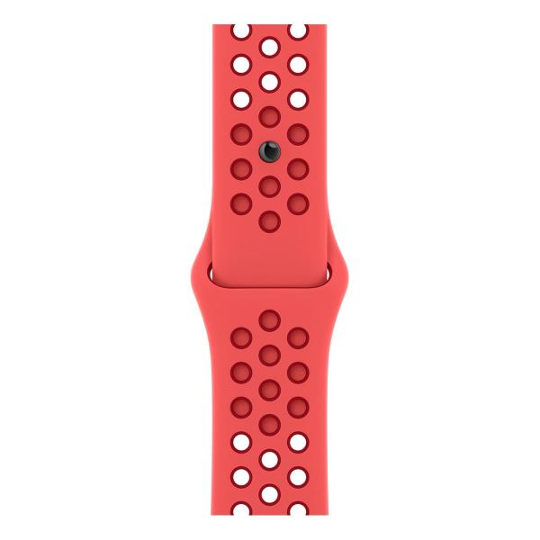 Apple Watch Nike Series 8, 41 мм корпус из алюминия цвета «Midnight», ремешок Nike Sport Band размера S/M цвета «Bright Crimson/Gym Red»