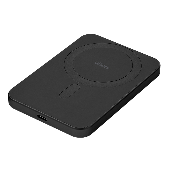 Внешний аккумулятор uBear 5000mAh PD20W Qi2 Slide Power bank Чёрный
