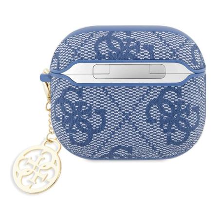 Чехол для Airpods 3 Guess PU leather 4G with metal logo and Heart charm (GUA3G4GSMB) Синий Чехол для Airpods 3 Guess PU leather 4G with metal logo and Heart charm (GUA3G4GSMB) Синий